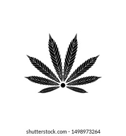 marijuana icon template, leaf cannabis vector element design