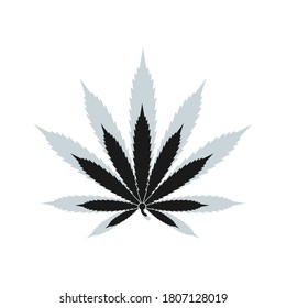 Marijuana icon in trendy flat design