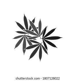 Marijuana icon in trendy flat design