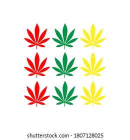 Marijuana icon in trendy flat design