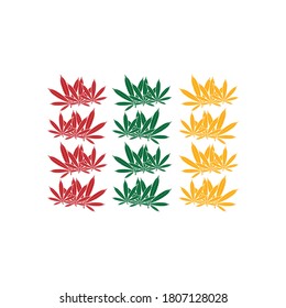 Marijuana icon in trendy flat design
