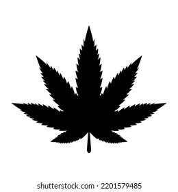 Marijuana icon. Vector illustration isolated on white background
