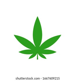 Icono de marihuana Plantilla de logotipo Vector Illustración