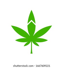 Icono de marihuana Plantilla de logotipo Vector Illustración