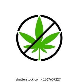 Illustration der Marijuana-Vektorillustration Logo-Vorlage