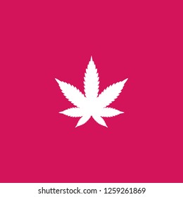 marijuana icon vector. marijuana sign on pink background. marijuana icon for web and app