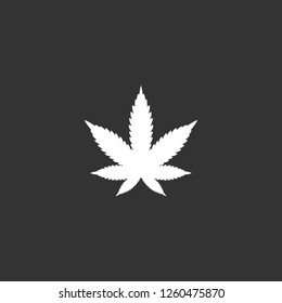 marijuana icon vector. marijuana sign on black background. marijuana icon for web and app