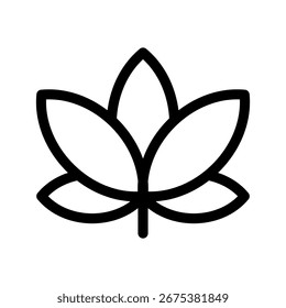 Icono de marihuana Ilustración de diseño de símbolo de Vector