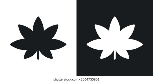 Marijuana icons in flat syle