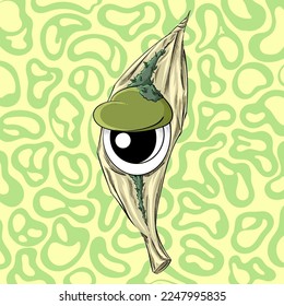 Marijuana-Gelenk. Abstrakter bunter Hintergrund. Cartoon-Stil. handgezeichnet. Vektorgrafik.