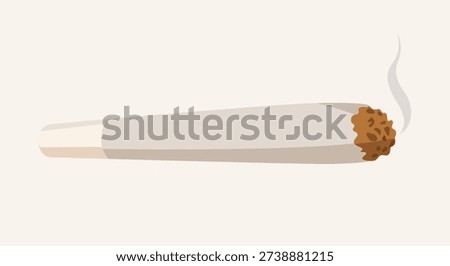 Marijuana Joint Burning with Filter for Cannabis Smoking Lifestyle
