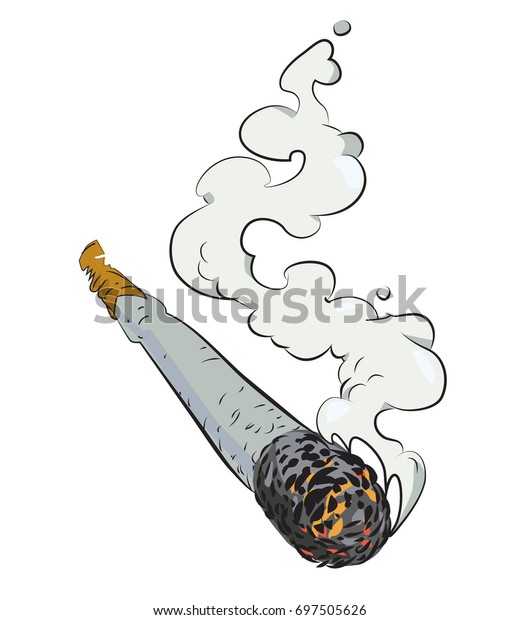 Marijuana Joint Cartoon Hand Drawn Image Stock Vector (Royalty Free ...