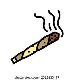 marijuana joint color icon vector. marijuana joint sign. isolated symbol illustration