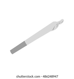 Marijuana joint icon in flat style on a white background vector illustration