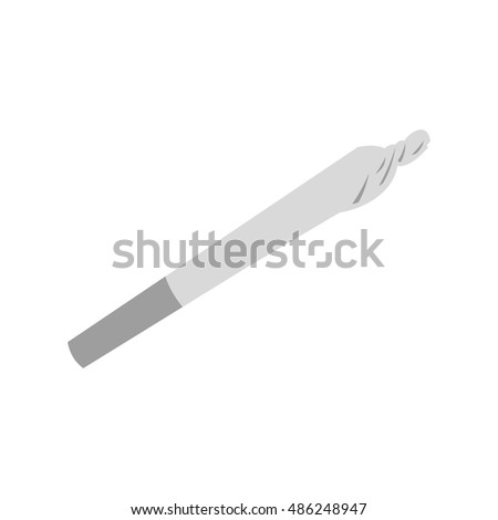 Marijuana joint icon in flat style on a white background vector illustration