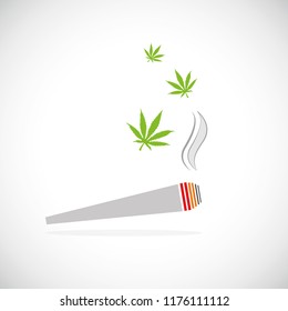 Marijuana Joint Smoking Drug Cigarette Vector Stock Vector (Royalty ...