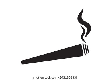 Marijuana joint vector icon isolated on white background Free Vector