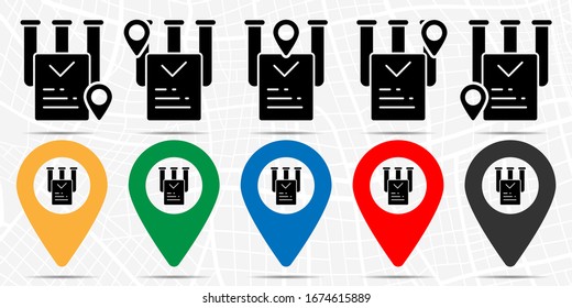 Marijuana, laboratory, report icon in location set. Simple glyph, flat illustration element of marijuana theme icons