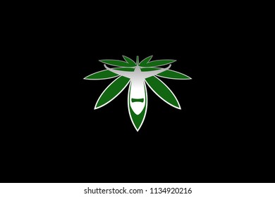 Marijuana leaf Air Plane Design