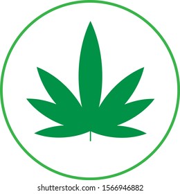 Marijuana leaf, Cannabis icon vector illustration.