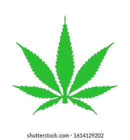 Marijuana Leaf Cannabis Icon Vector Green Stock Vector (Royalty Free ...