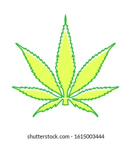 Marijuana leaf, cannabis icon vector in trendy style design