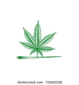 Marijuana leaf, cannabis logo vector illustration for logo design