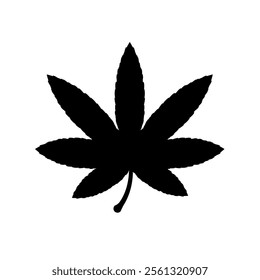 marijuana leaf , cannabis - vector icon