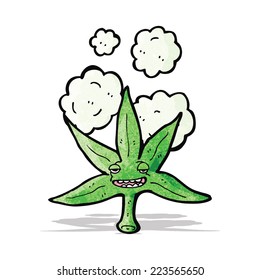 Cartoon-Figur aus Marihuana
