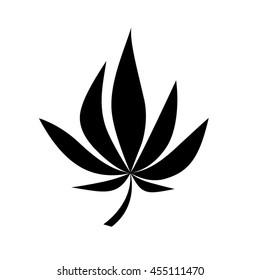 Marijuana Leaf Clip Art Or Logo Design, Vector