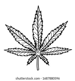 Weed Leaf Drawing Images, Stock Photos & Vectors | Shutterstock