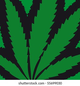 Marijuana leaf, drawing vector illustration.