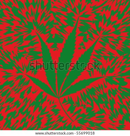 Marijuana leaf, drawing vector illustration.