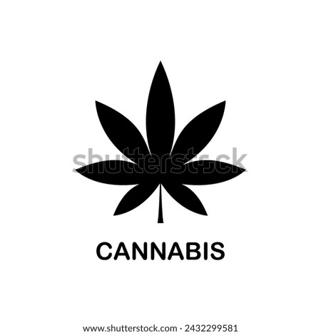 Marijuana Leaf Emblem. Cannabis symbol vector. CBD icon or sign. Medicine marijuana