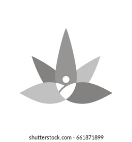 Marijuana Leaf Figure Logo