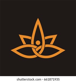 Marijuana Leaf Figure Logo