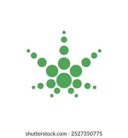 Folha de maconha cânhamo Weed ícone vetor logotipo modelo ilustração design