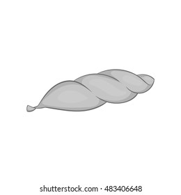 Marijuana leaf icon in black monochrome style isolated on white background. Drug symbol vector illustration
