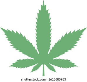 Marijuana leaf icon or cannabis flat icon. Vector illustration