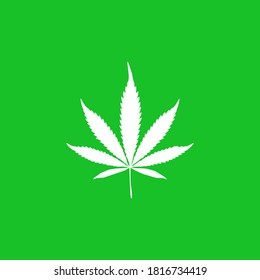 Marijuana leaf icon or cannabis icon, vector illustration.