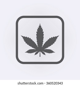 Marijuana leaf icon or cannabis icon. Vector illustration