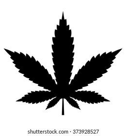 Marijuana leaf icon or cannabis icon, vector illustration.