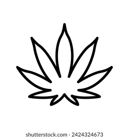 marijuana leaf icon color editable