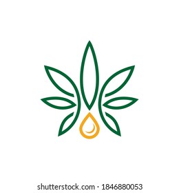 Plantilla de diseño de icono de hoja de marihuana vector ilustración aislada