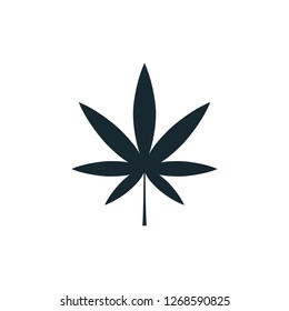 marijuana leaf icon drug symbol logo template