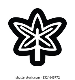 símbolo de la hoja de marihuana