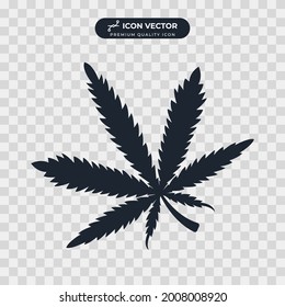 Marijuana leaf icon symbol template for graphic and web design collection logo vector illustration