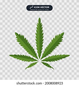 Marijuana leaf icon symbol template for graphic and web design collection logo vector illustration