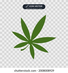 Plantilla de símbolo de icono de hoja de marihuana para colección de diseño gráfico y web ilustración vectorial