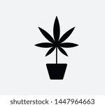 Marijuana leaf icon vector illustration